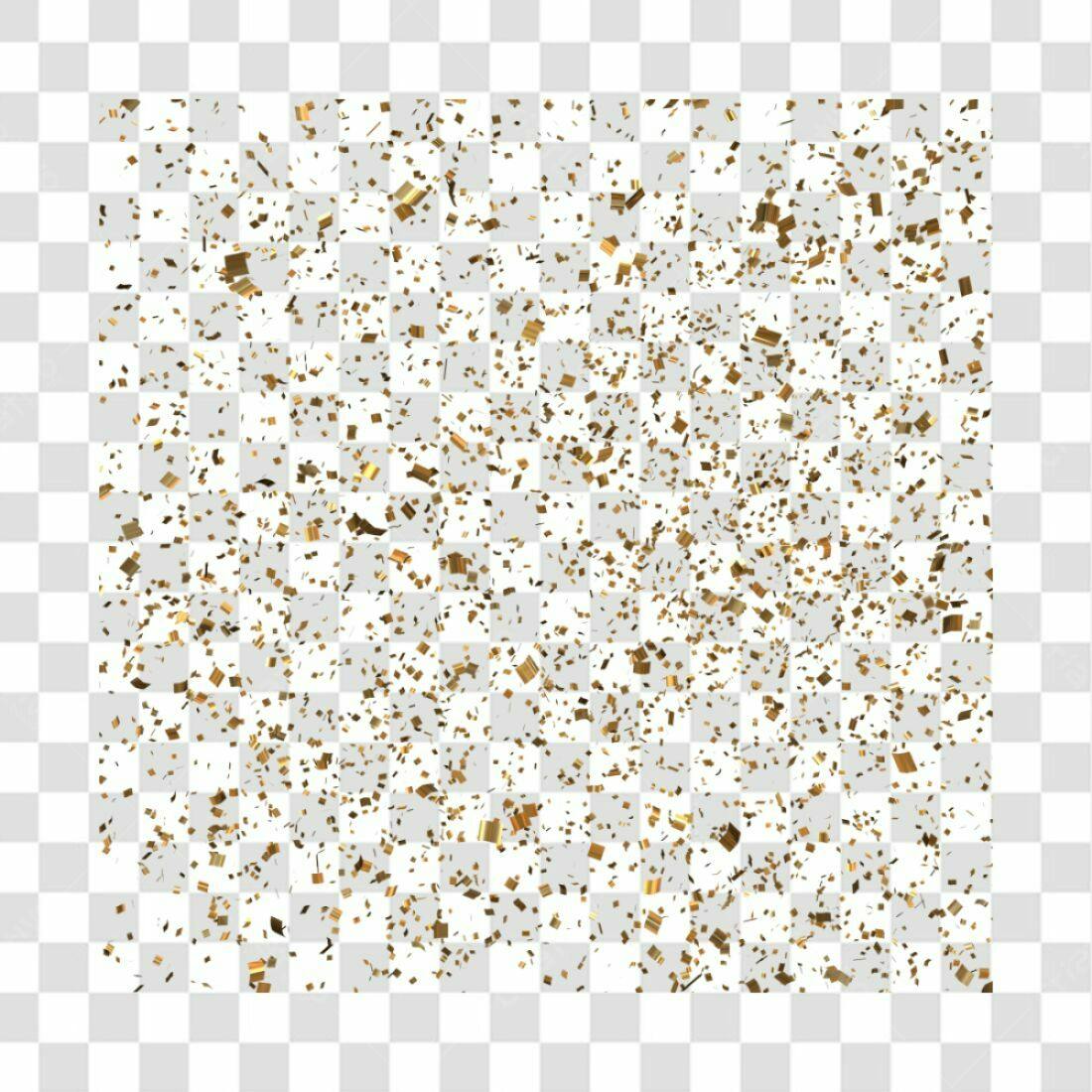 Fundo PNG com Confeito Dourado Transparente