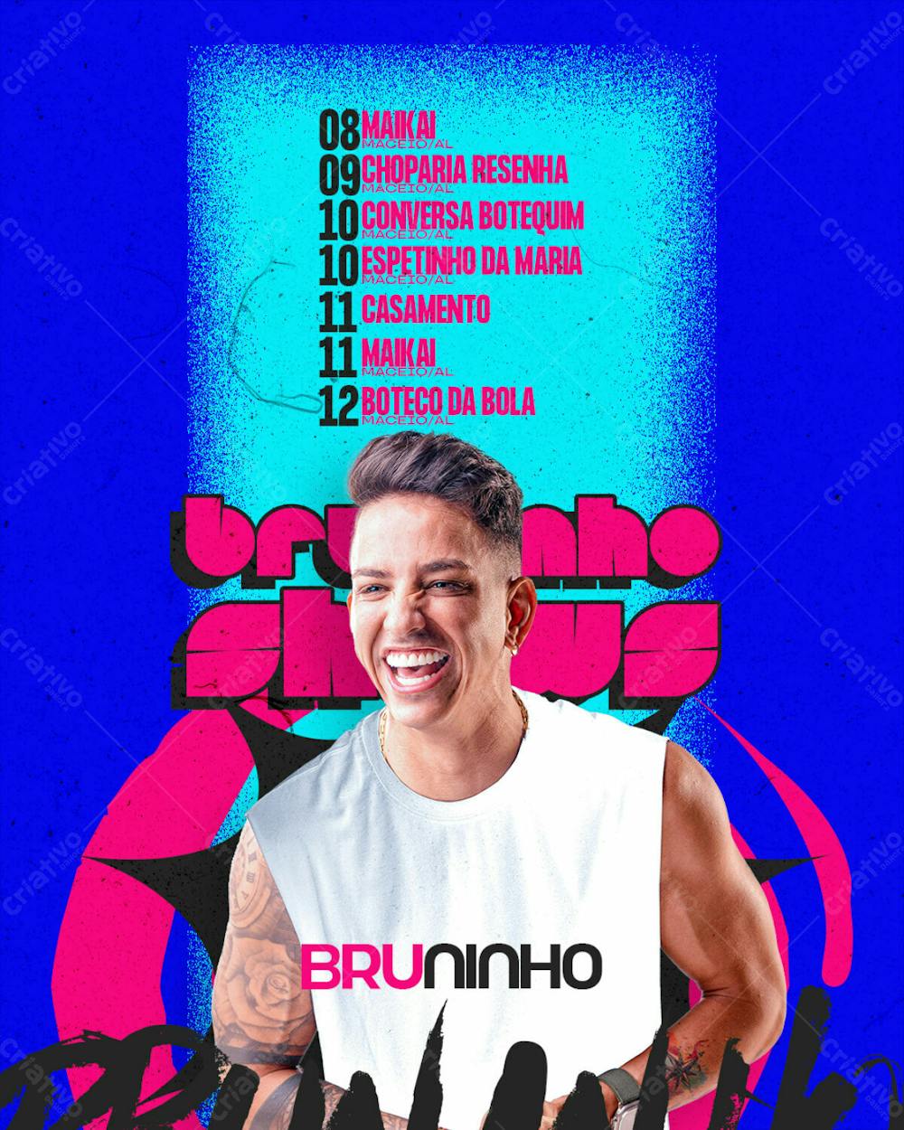 Agenda Semanal de Janeiro - Bruninho