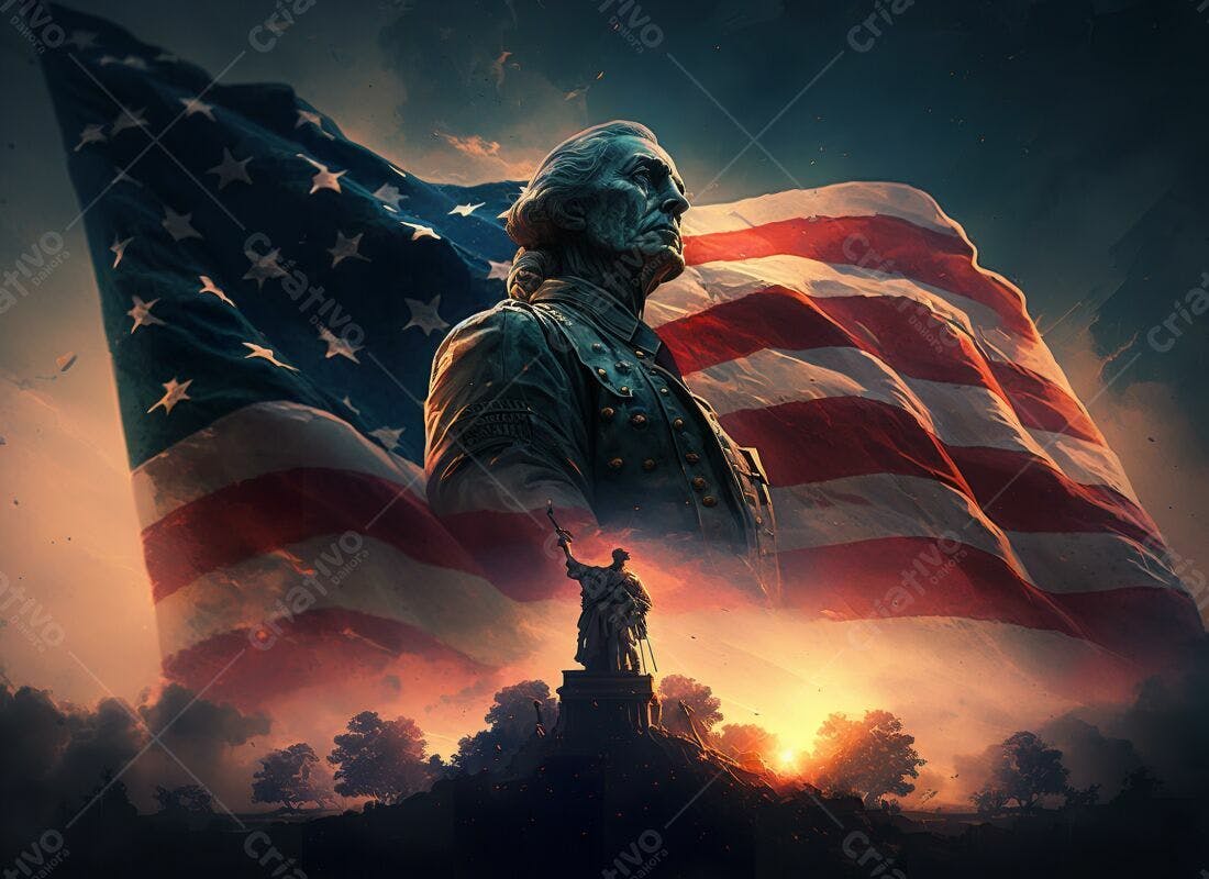 George Washington Estátua Patriotismo EUA