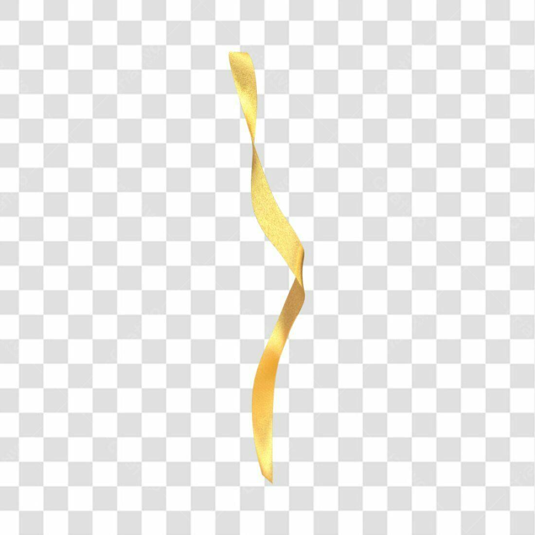 Decoração Fita Dourada PNG com fundo transparente