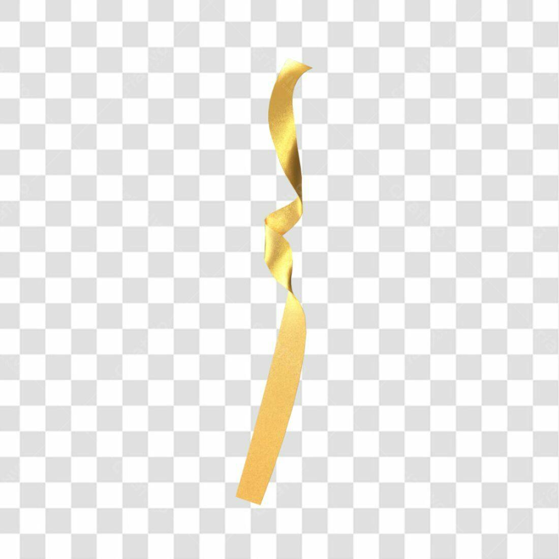 Decoração Fita Dourada PNG com fundo transparente