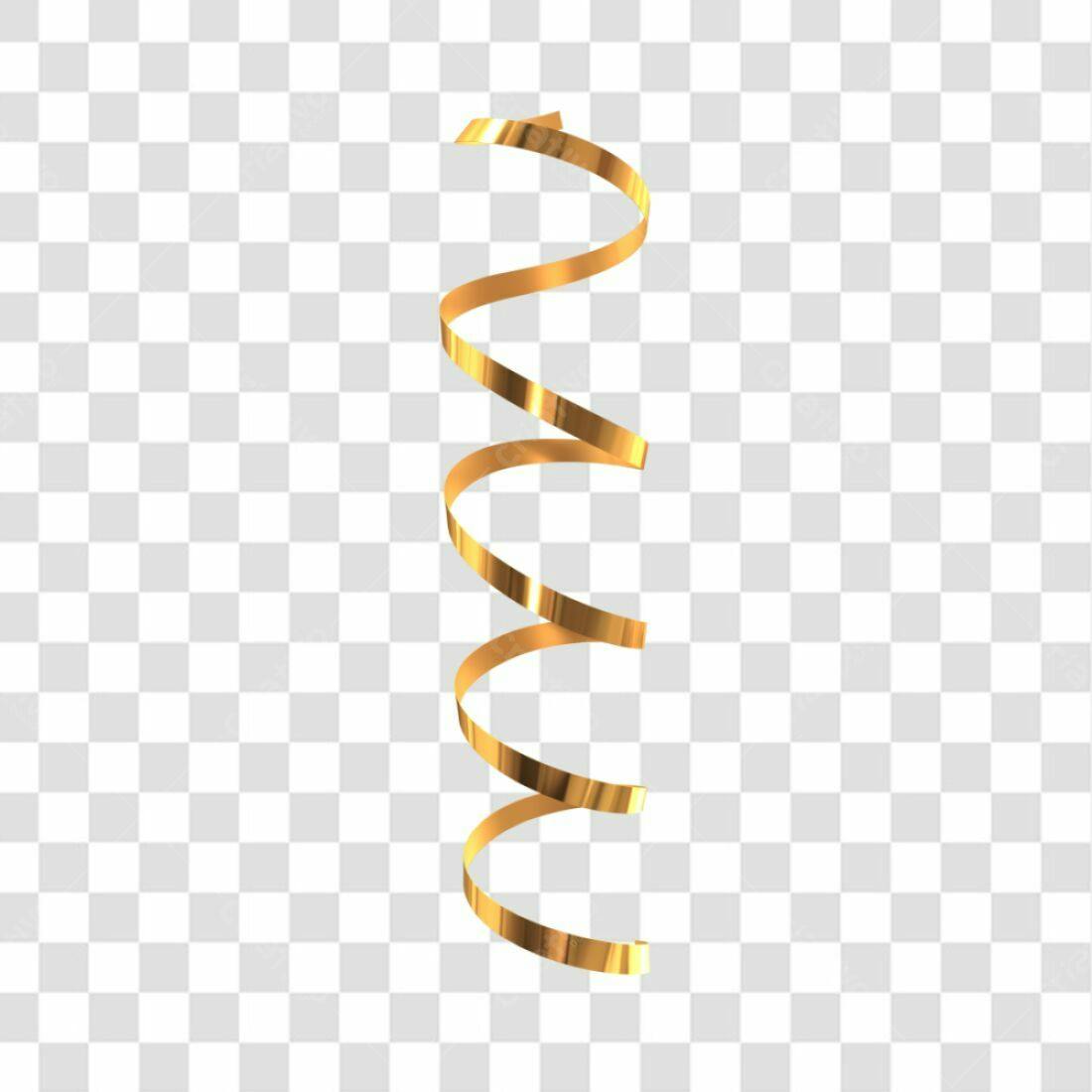 Decoração Fita Ouro PNG com fundo transparente