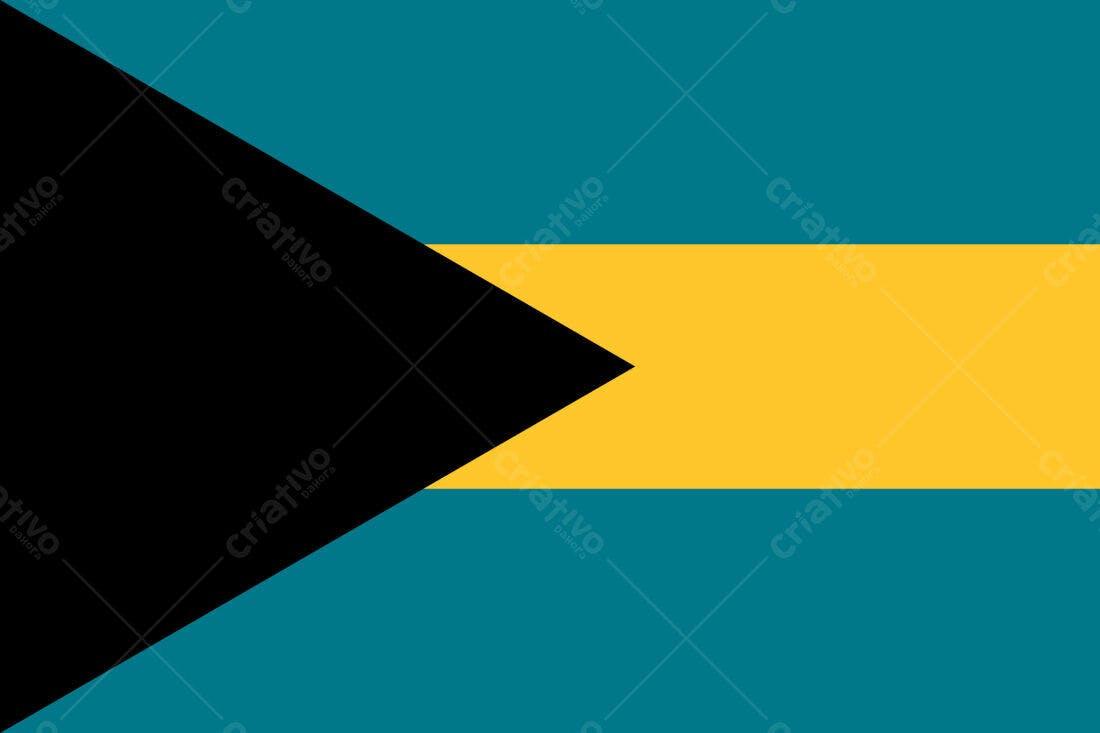 Bandeira das Bahamas cores vibrantes