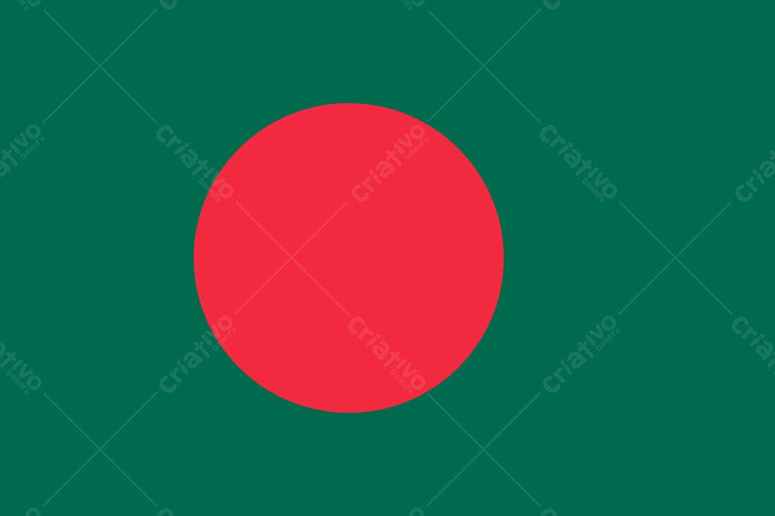 Bandeira de Bangladesh Verde e Vermelho