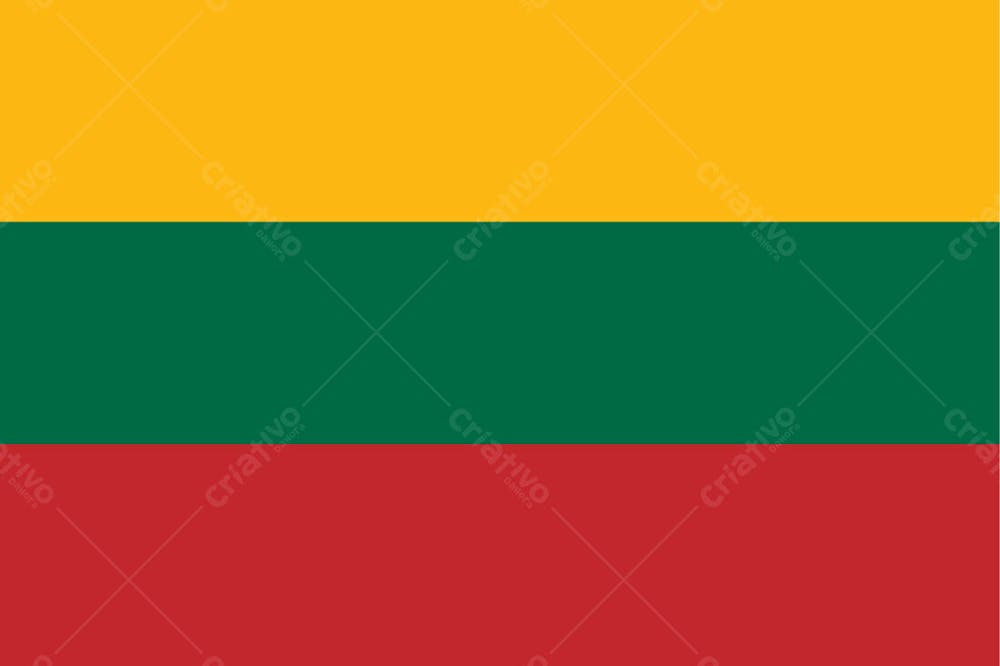 Lituânia Latest Country Original Flag