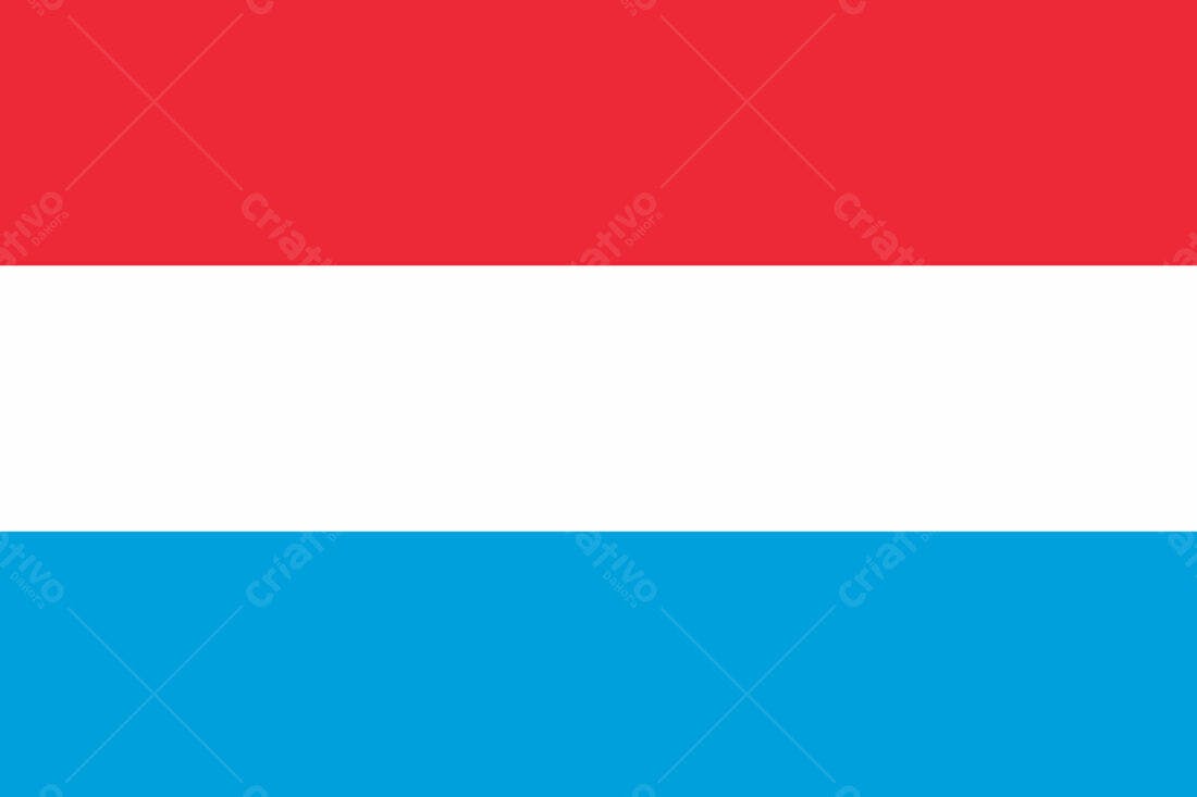 Bandeira Luxemburgo cores vermelho branco azul