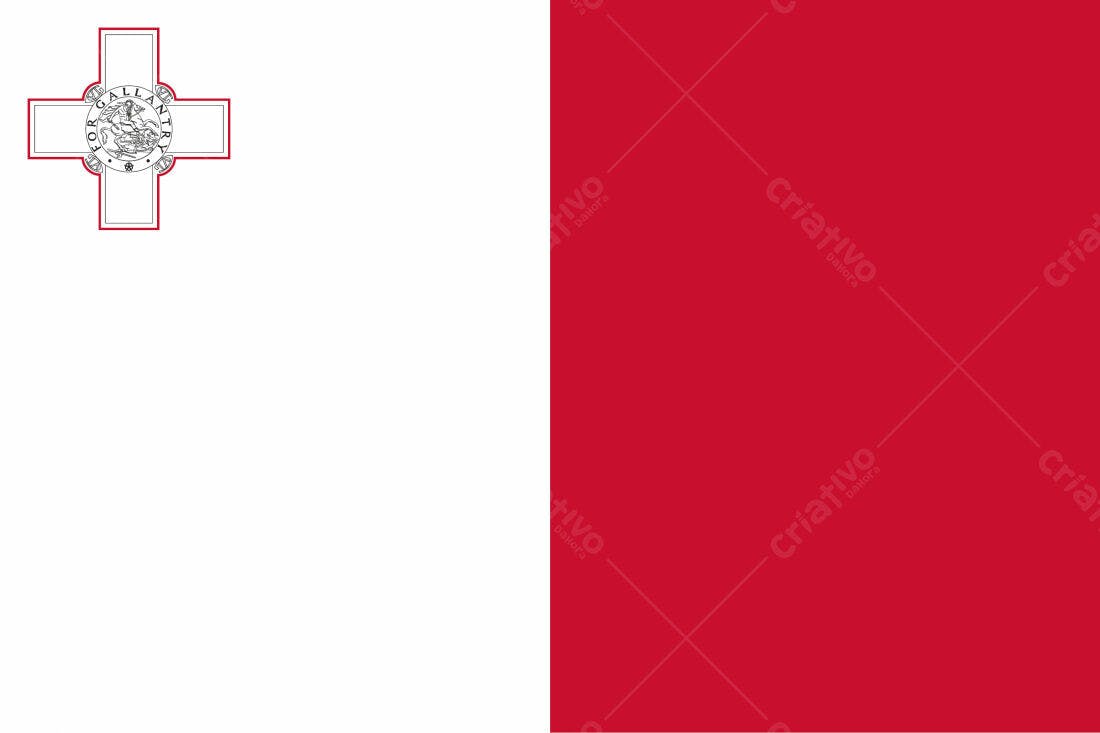 Bandeira de Malta com Cruz de São Jorge