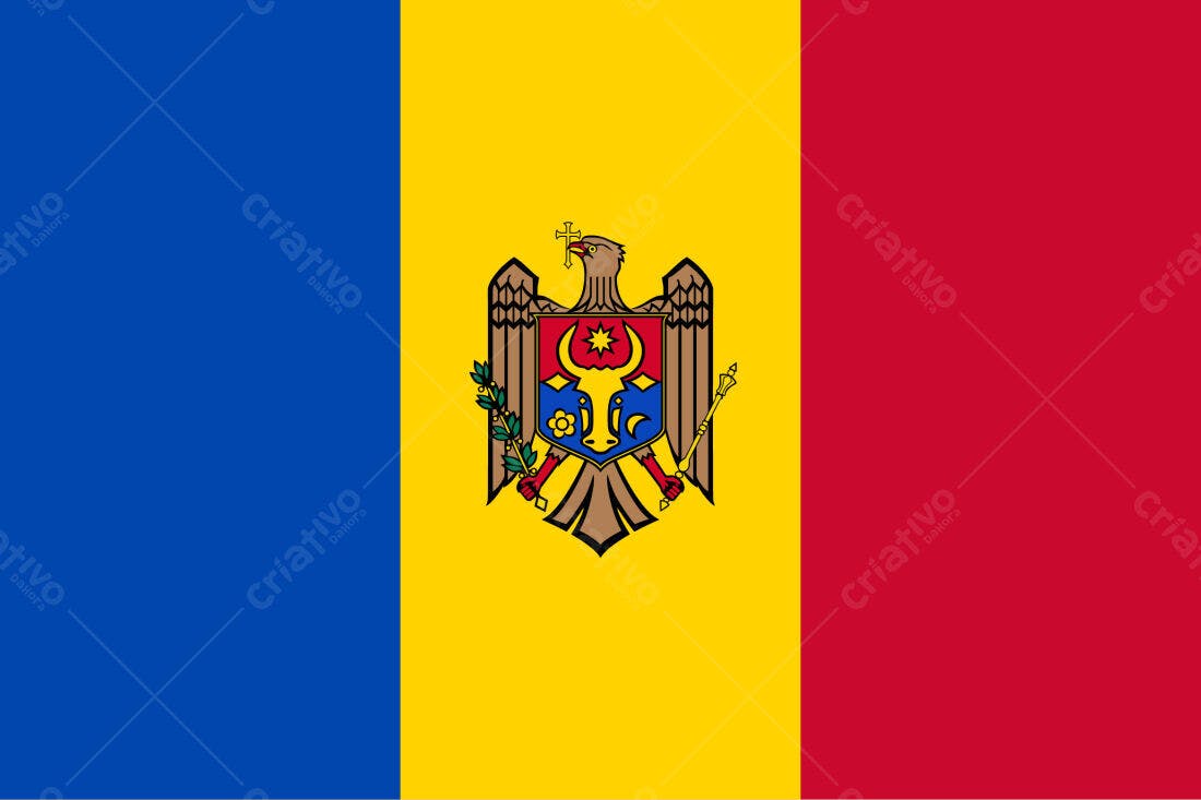 Bandeira da Moldávia Brasão Nacional