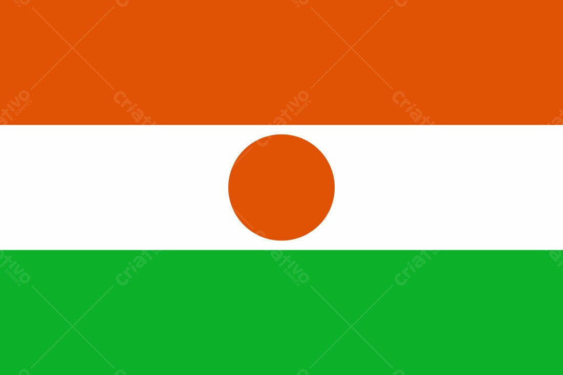 Bandeira Nigeriana laranjas verdes e brancas