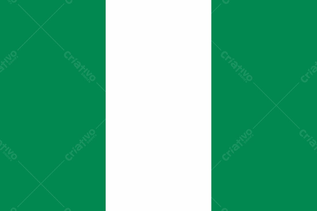 Bandeira da Nigéria Verde Branco Verde