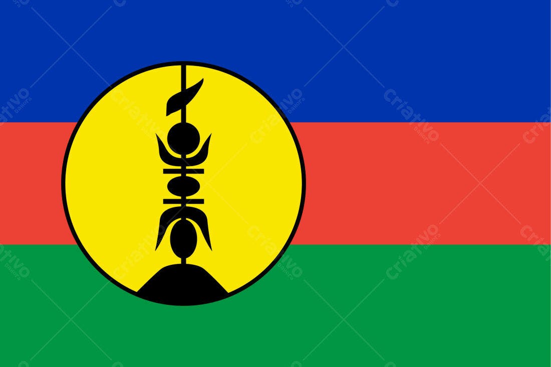 Bandeira de Nova Caledônia símbolo cultural