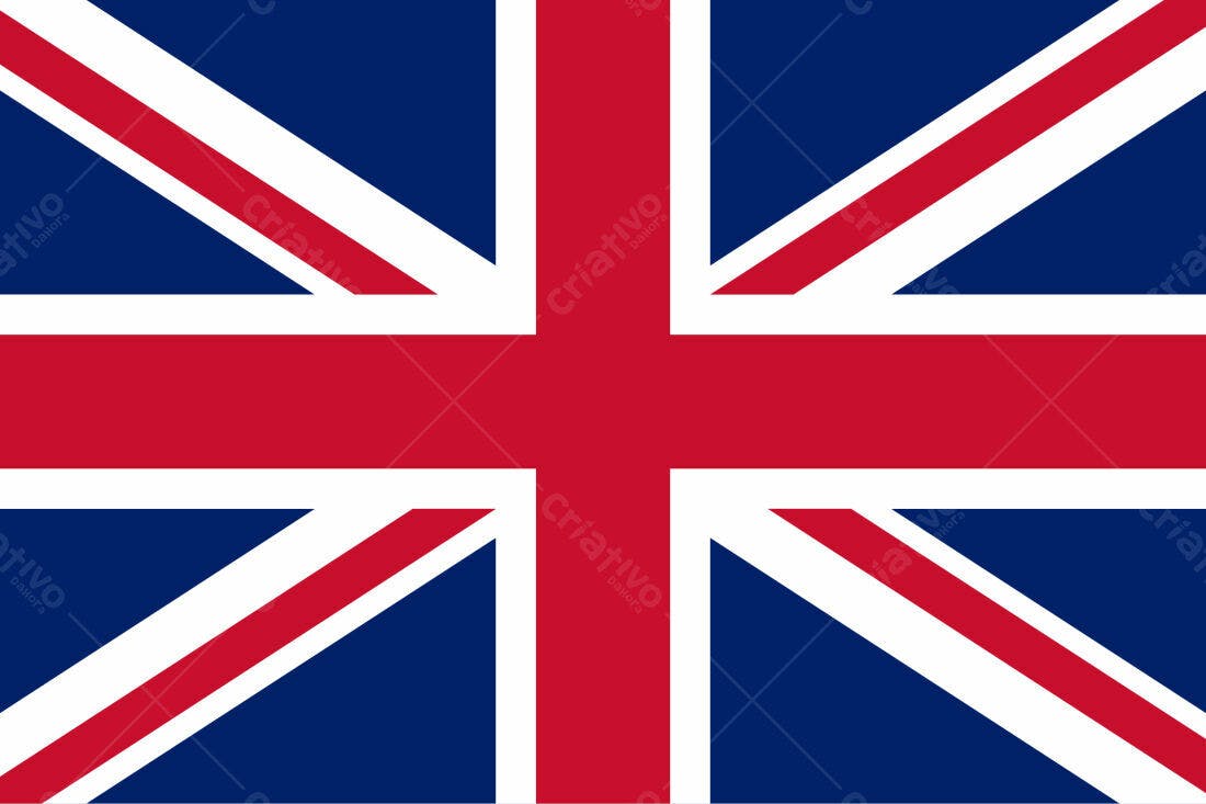 Bandeira do Reino Unido fundo azul vermelho branco