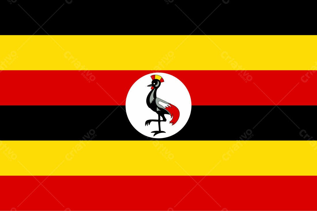 Bandeira de Uganda com grão-de-bico