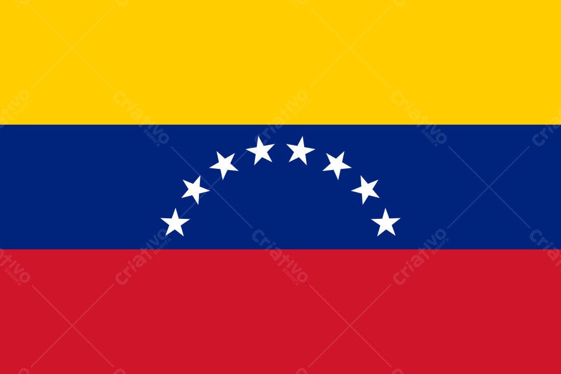 Bandeira Venezuelana cores vibrantes