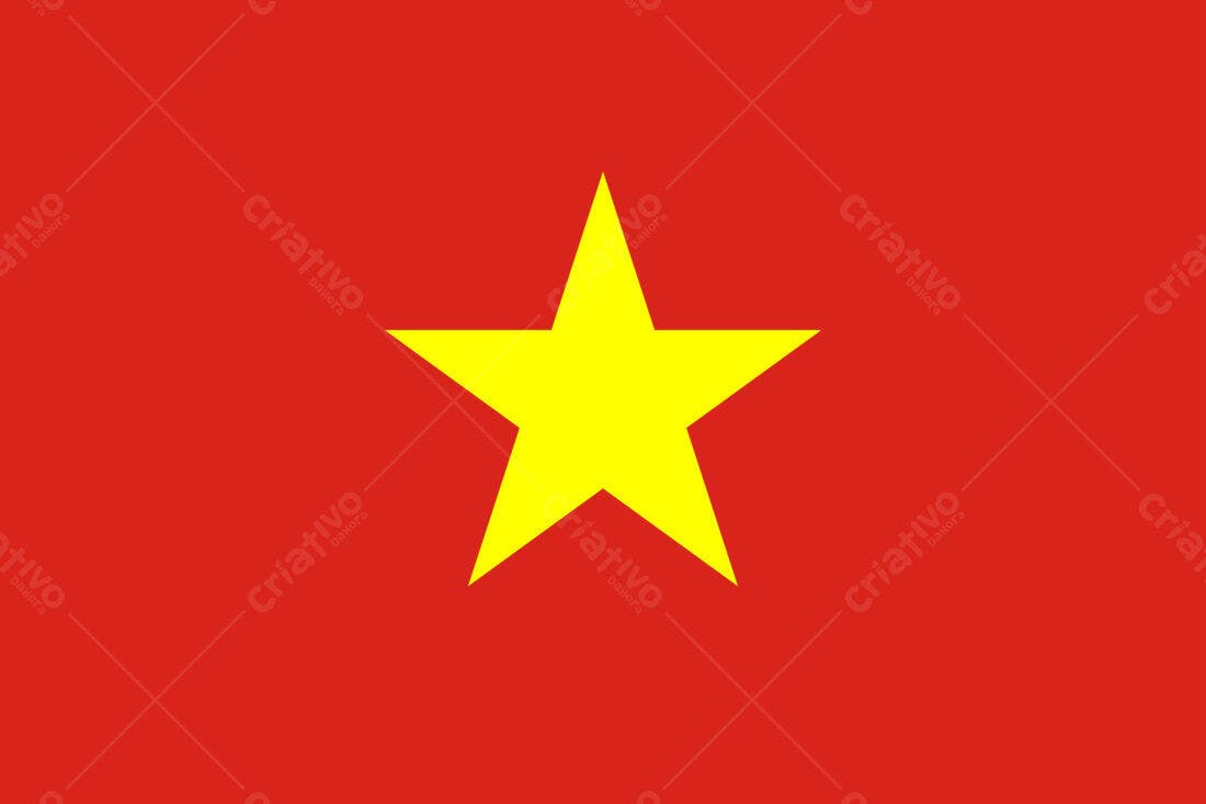 Bandeira do Vietnã estrela amarela