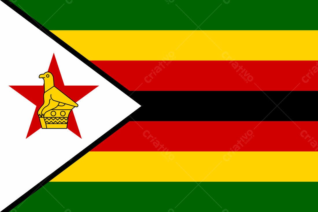 Bandeira do Zimbabwe símbolo nacional