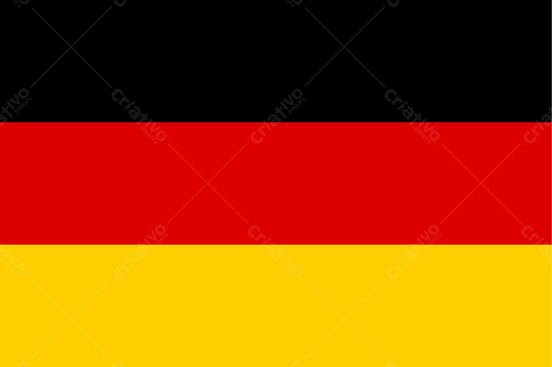 Bandeira Alemã cores preto vermelho e amarelo