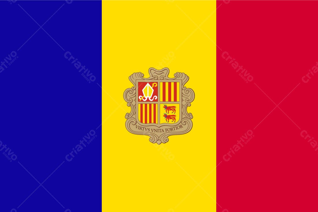 Bandeira de Andorra Brasão de Armas
