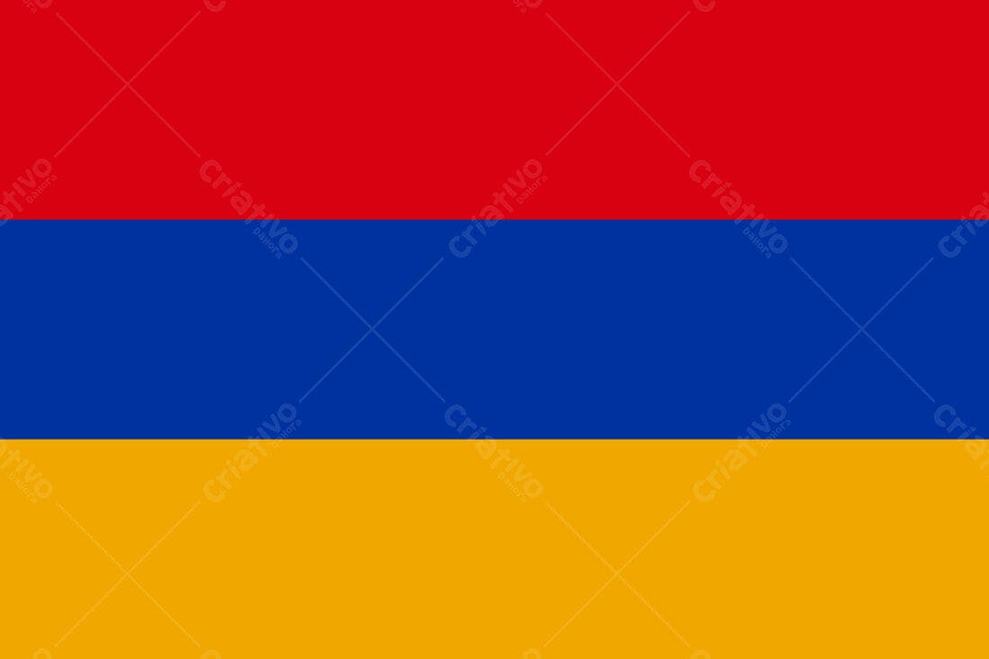 Bandeira da Armênia cores vermelha azul e amarela