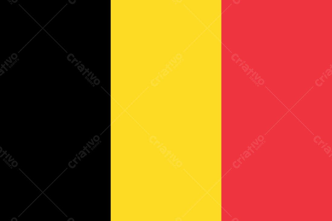 Bandeira da Bélgica cores vibrantes