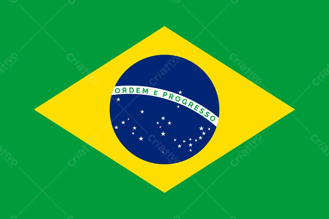 Bandeira do Brasil Verde Amarelo Azul