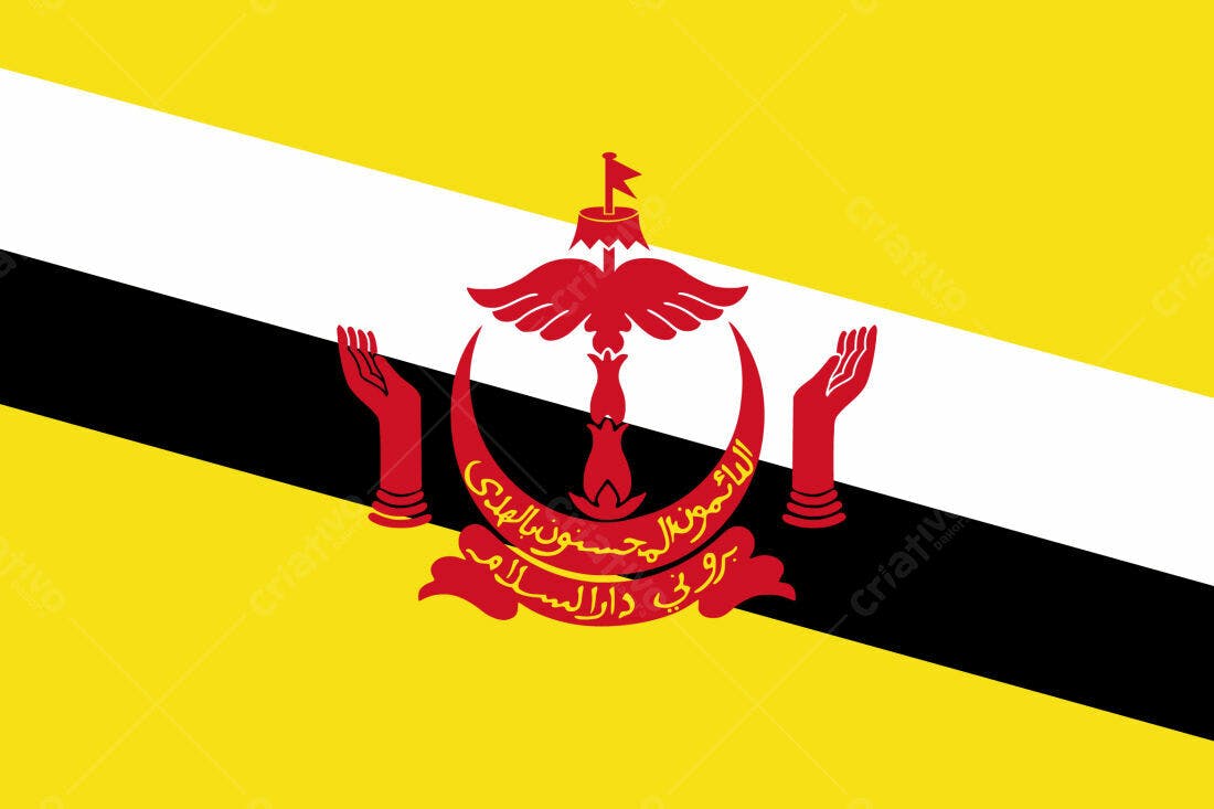 Bandeira de Brunei símbolo nacional