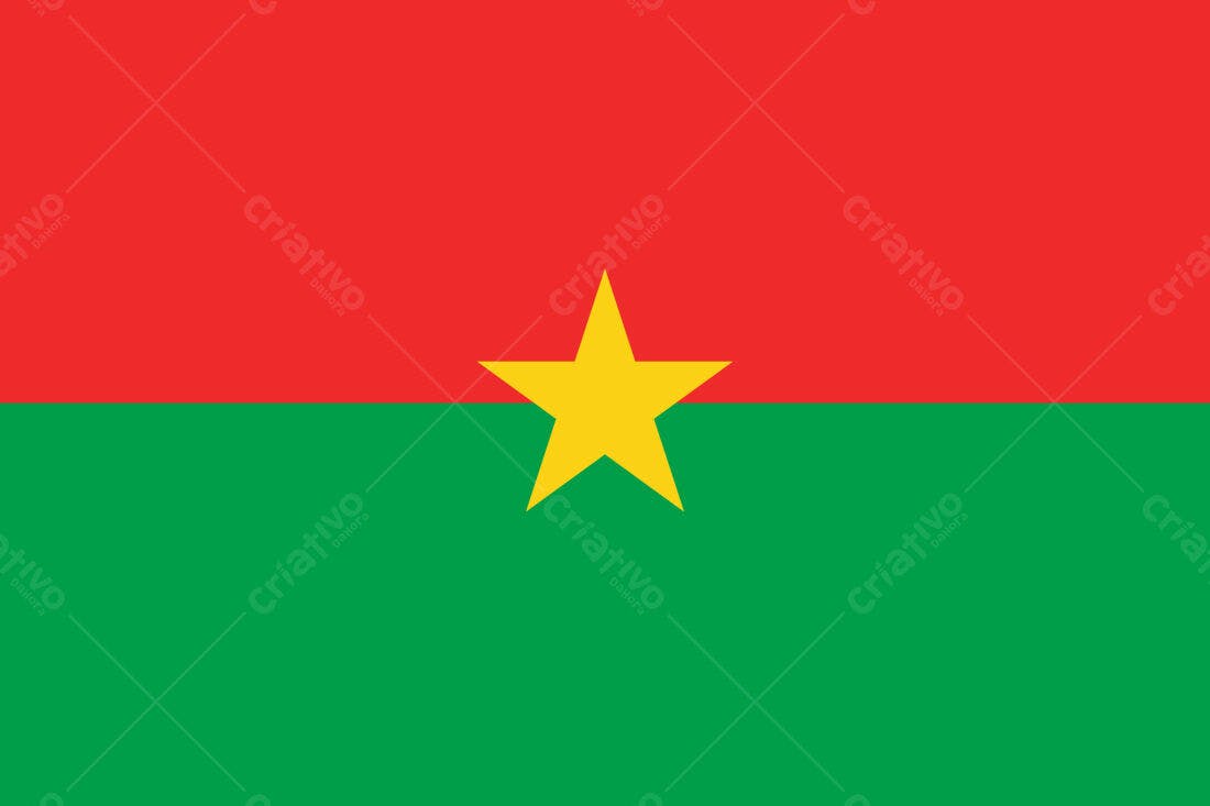 Bandeira de Burkina Faso estrela amarela