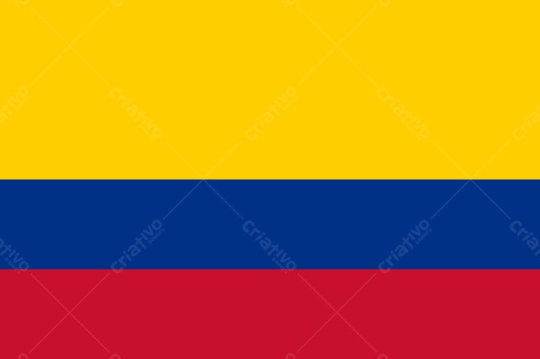 Bandeira da Colômbia cores amarelo azul vermelho