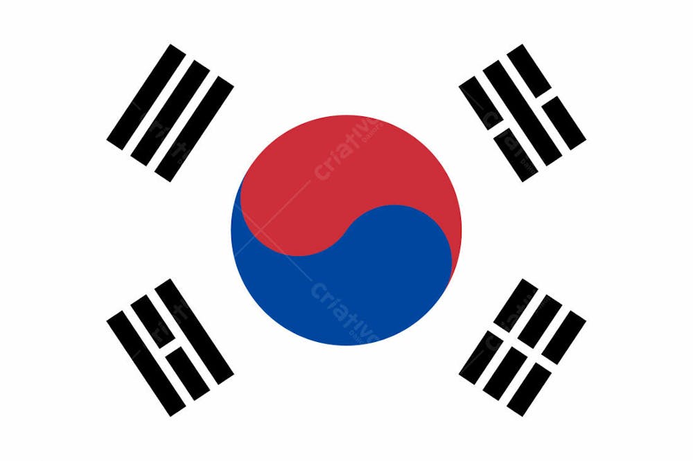Coreia Sul Coreia Latest Country Original Flag
