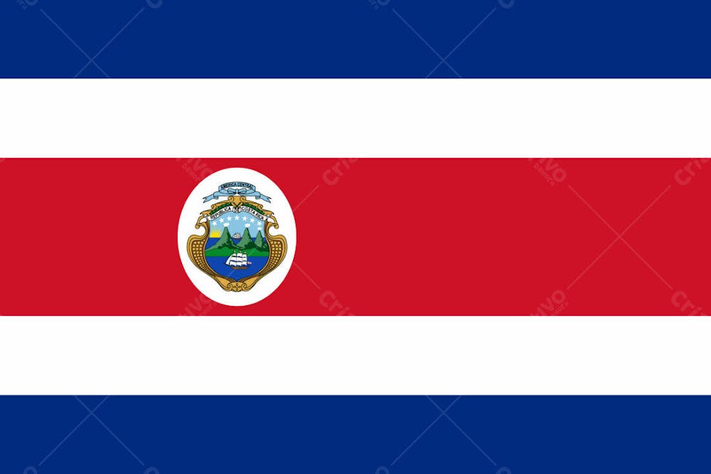 Costa Rica Latest Country Original Flag