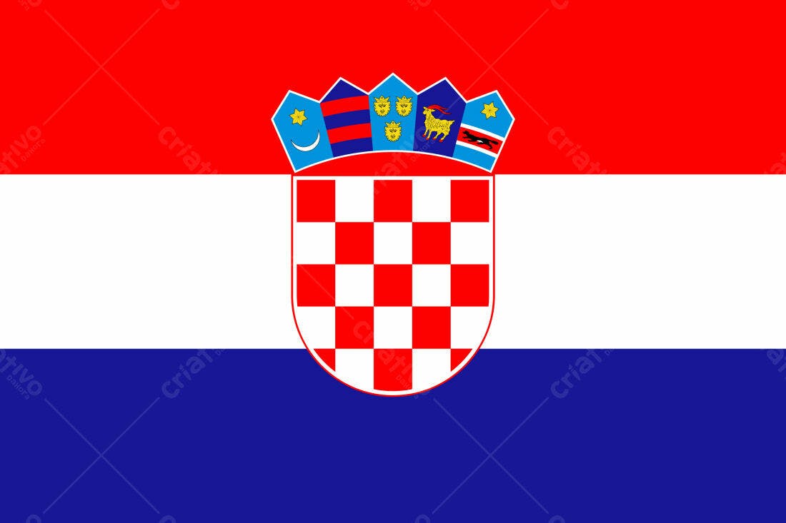 Bandeira da Croácia Brasão Nacional