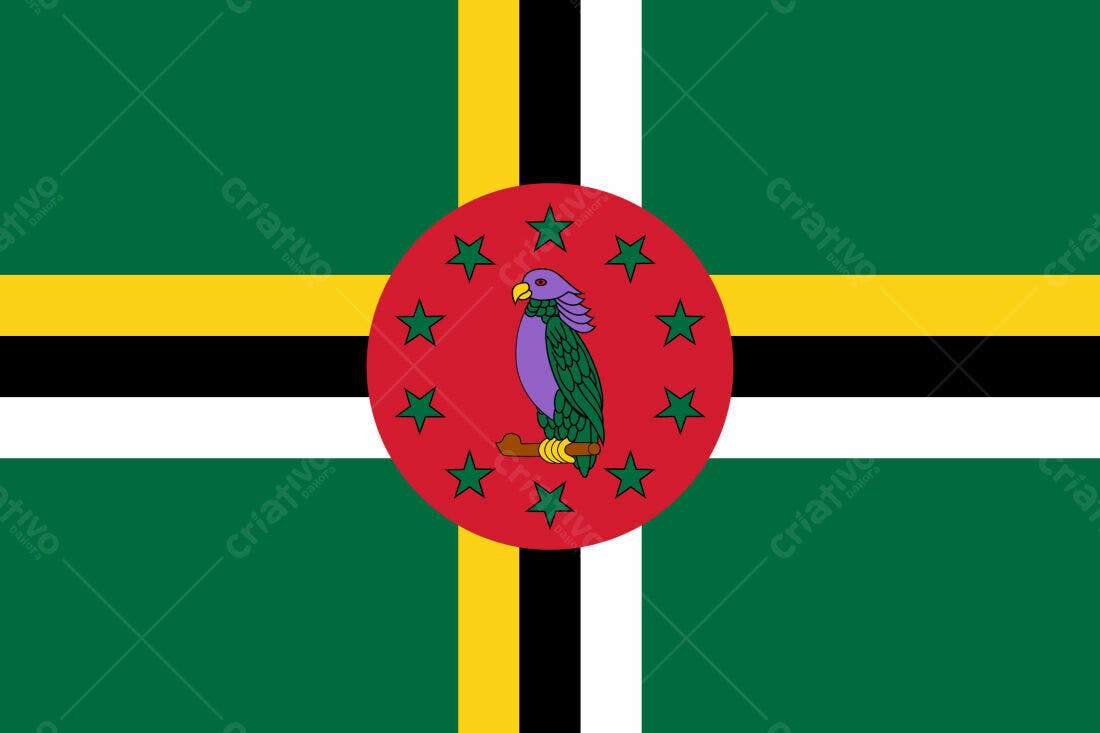 Bandeira de Dominica Papagaio Nacional
