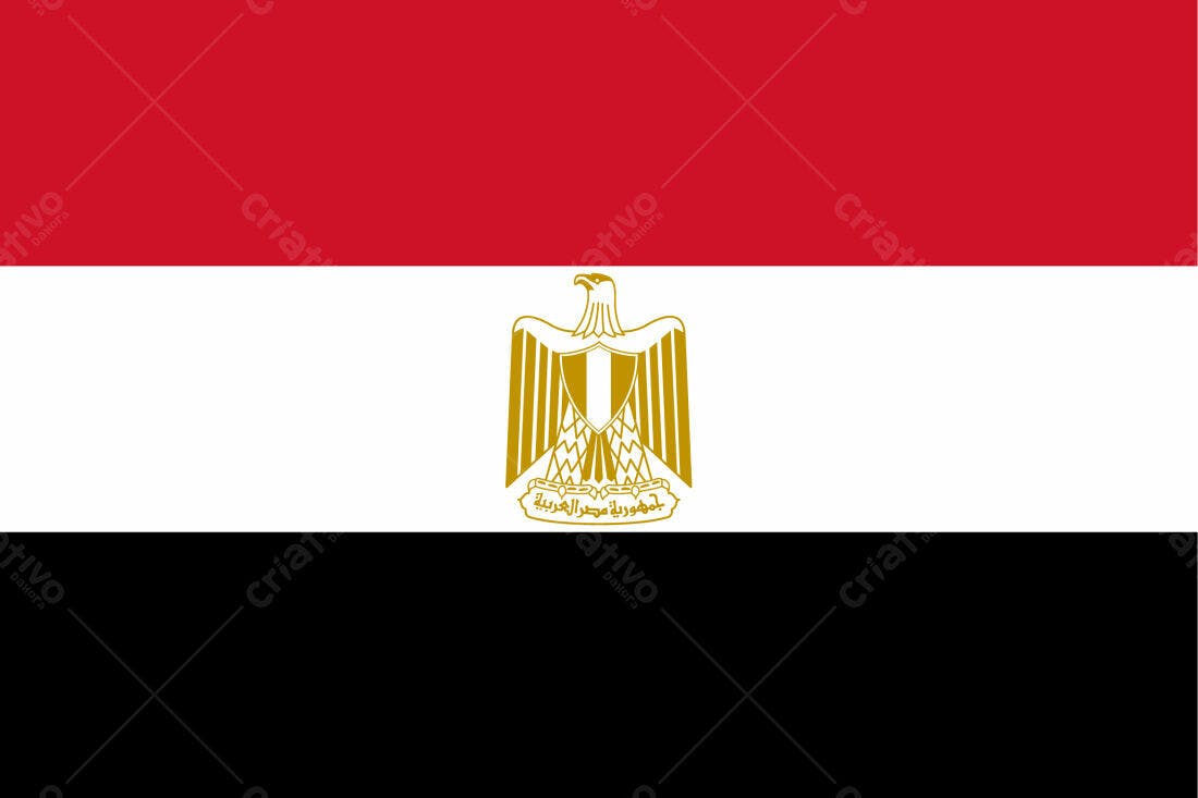 Bandeira do Egito símbolo nacional