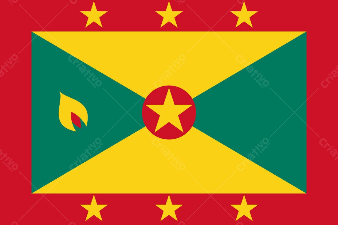 Bandeira de Granada com detalhes