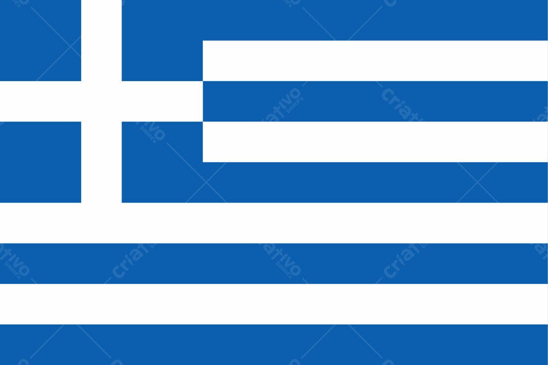 Bandeira da Grécia fundo azul e branco
