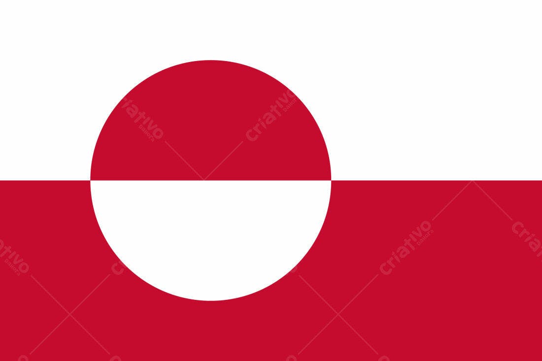 Bandeira da Groenlândia vermelho e branco