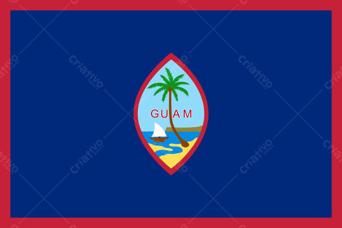 Bandeira de Guam imagem vetorial