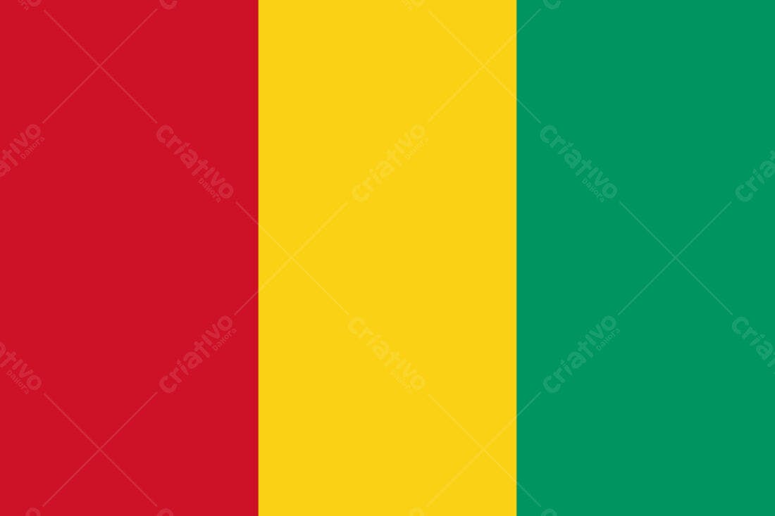 Bandeira da Guiné Vermelho Amarelo Verde