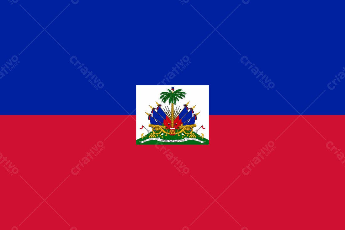 Bandeira do Haiti cores azul vermelho e branco