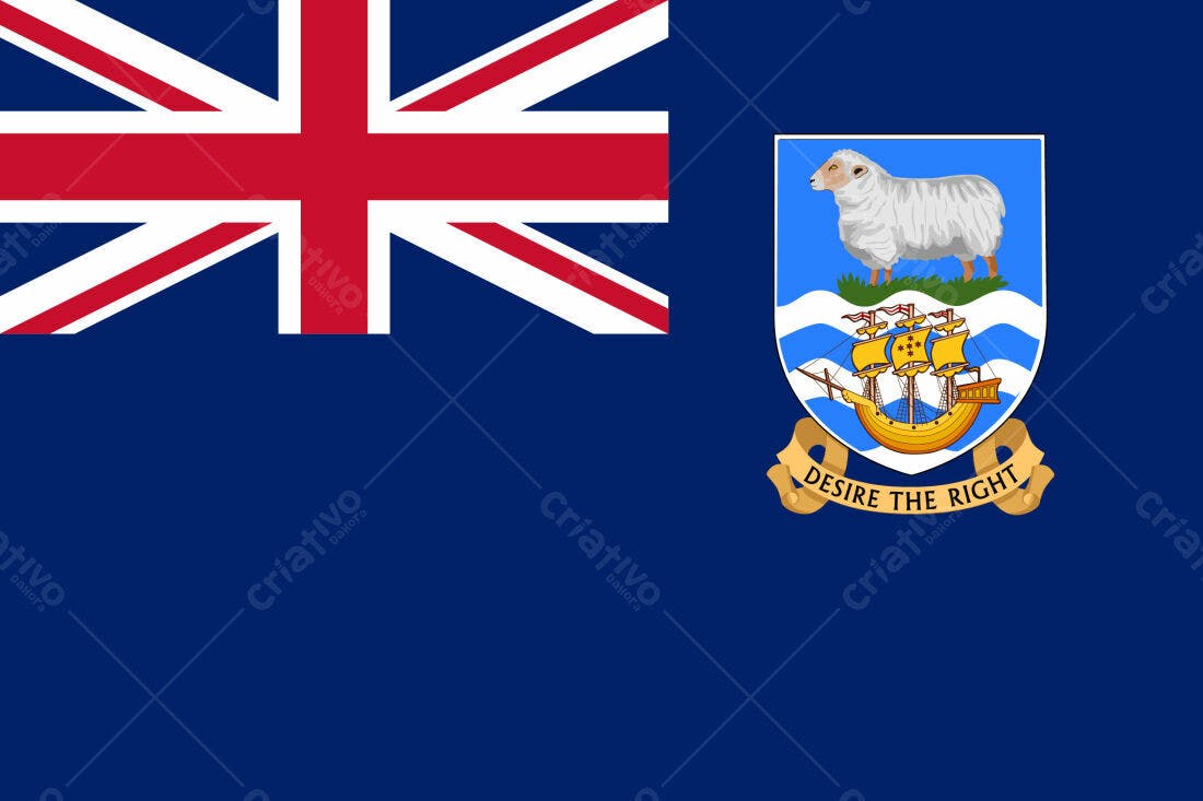 Bandeira de Santa Helena com brasão