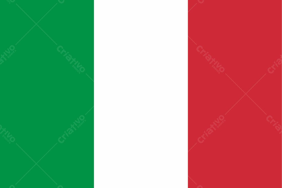 Bandeira Italiana Verde Branco e Vermelho