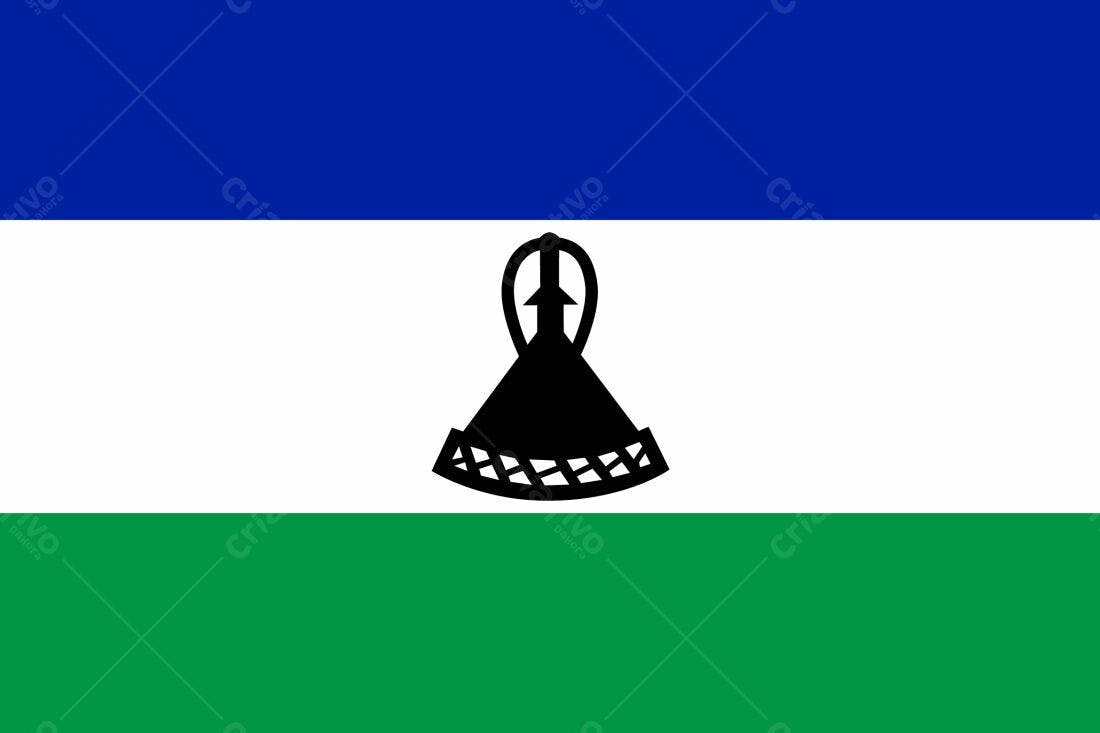 Bandeira de Lesoto símbolo nacional