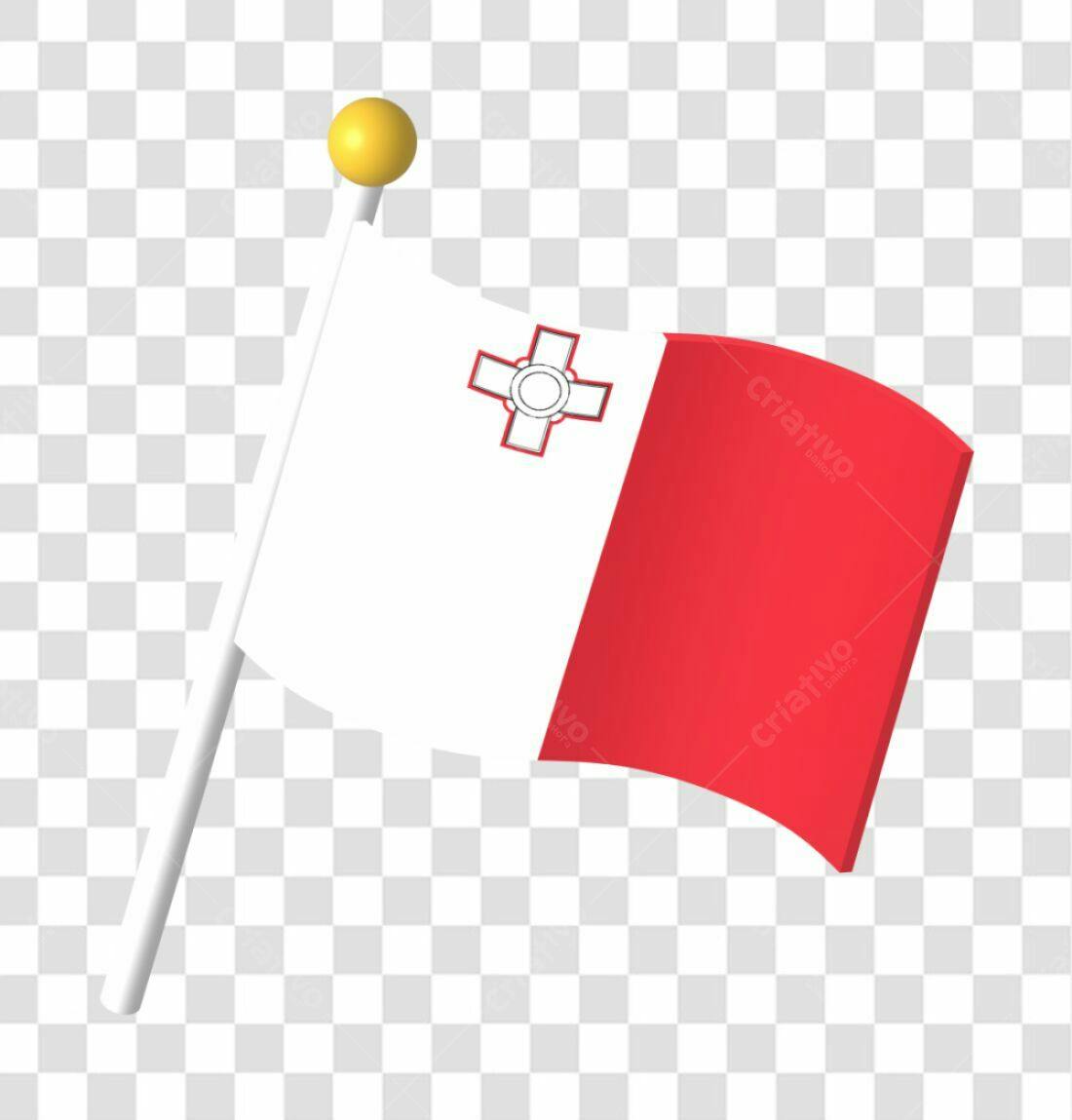 Bandeira Malta PNG com fundo transparente