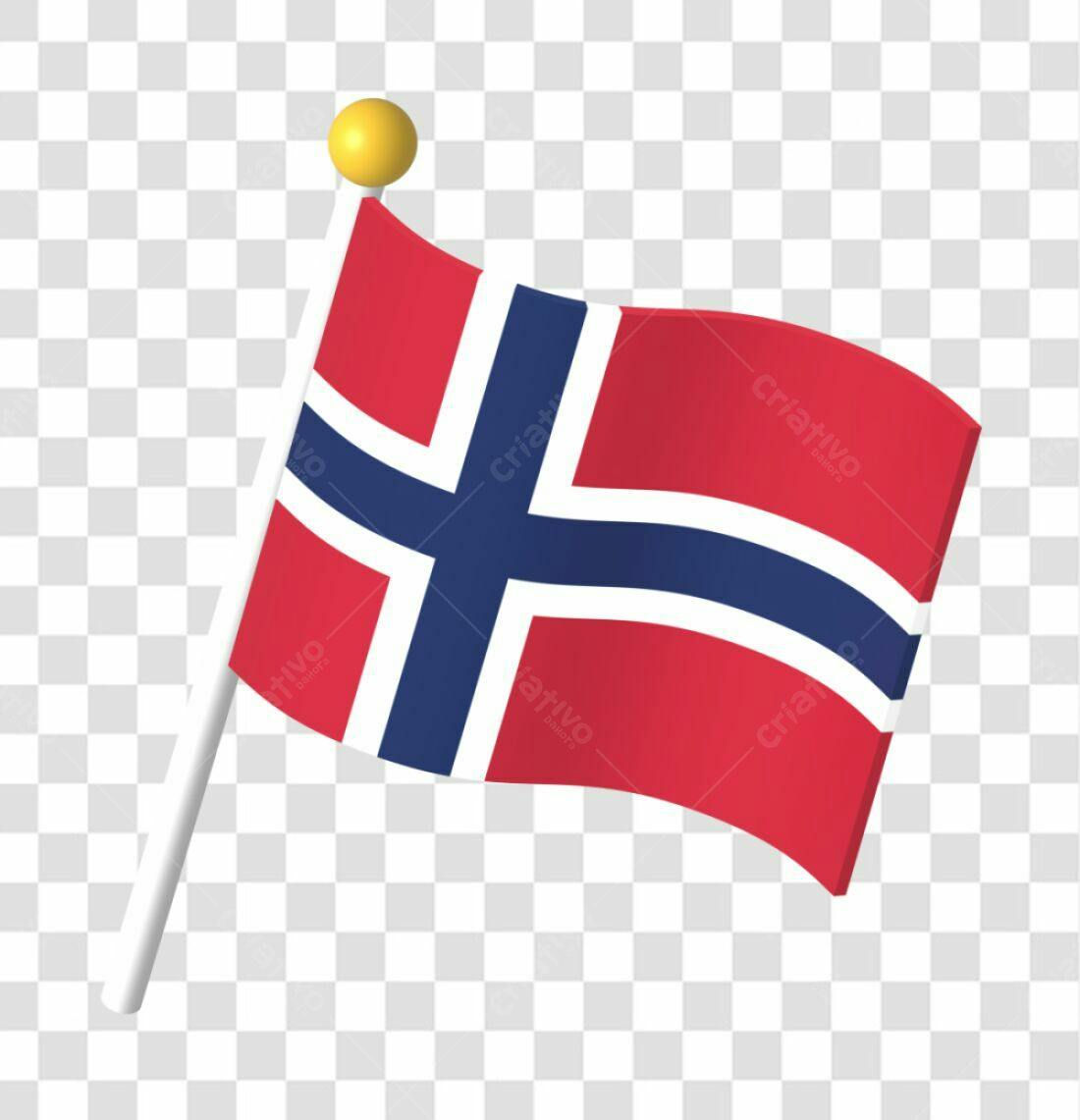 Bandeira Noruega PNG com fundo transparente