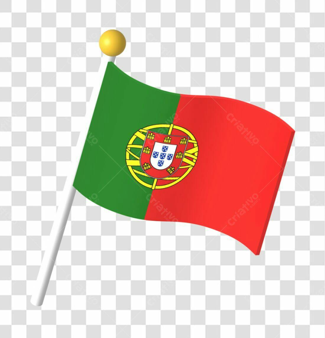 Bandeira Portugal PNG com fundo transparente