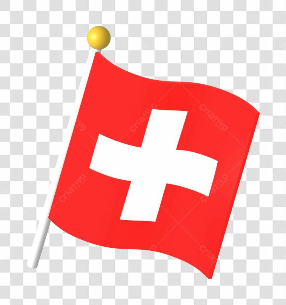 Bandeira Suíça PNG com fundo transparente