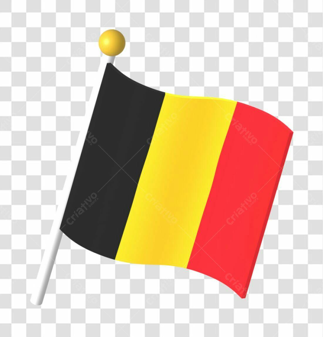 Bandeira Bélgica PNG com fundo transparente