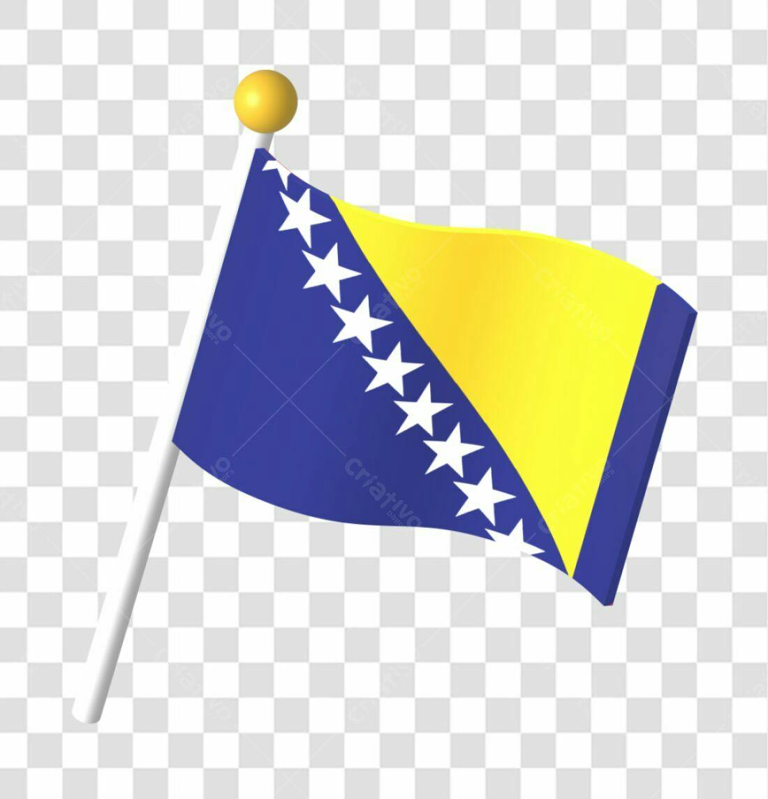 Bandeira Bosnia PNG com fundo transparente