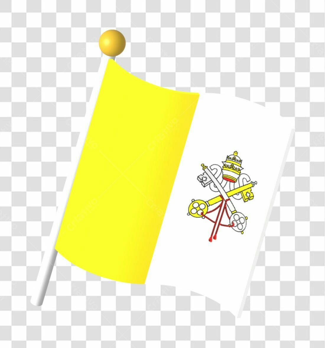 Bandeira Vaticano PNG com fundo transparente