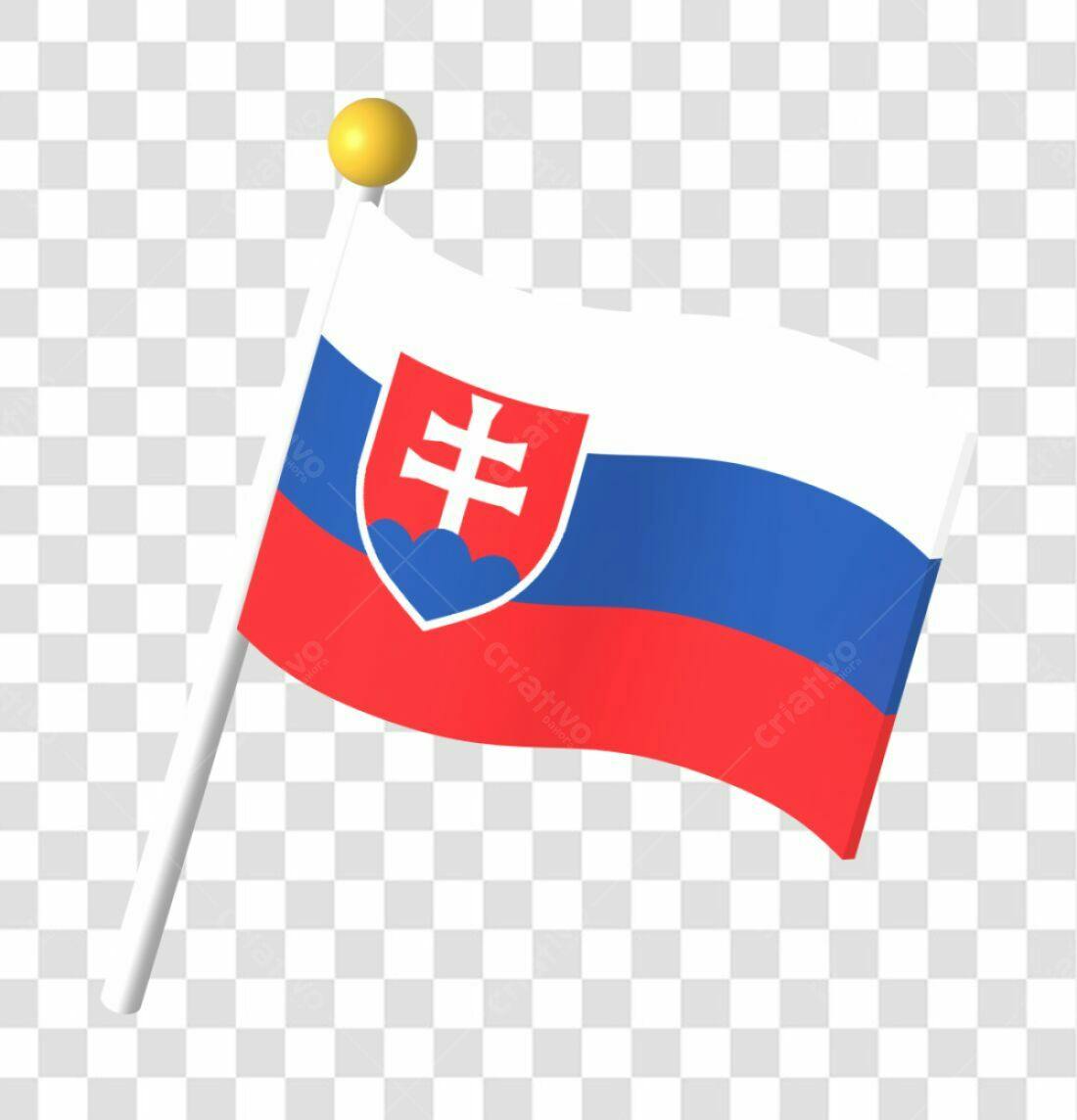 Bandeira Eslovaca PNG com fundo transparente